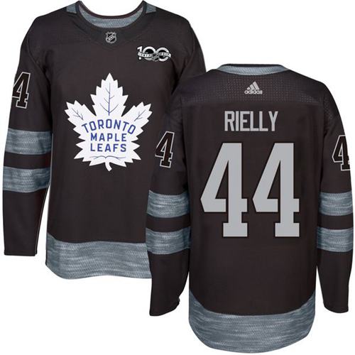 Adidas Maple Leafs #44 Morgan Rielly Black 1917-100th Anniversary Stitched NHL Jersey - Click Image to Close